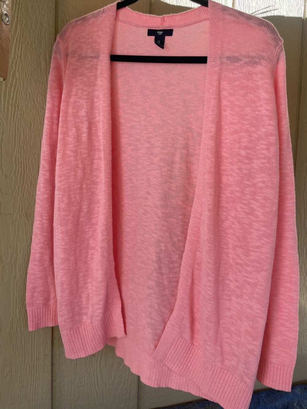 GAP Pink Open-Front Lightweight Cardigan